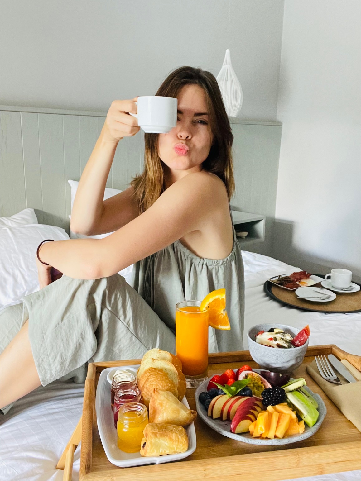 Breakfast in bed at Castelli Hotel, Zakynthos