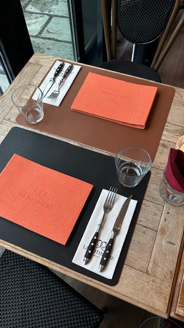 Dinner at La Potinière, Geneva, Switzerland